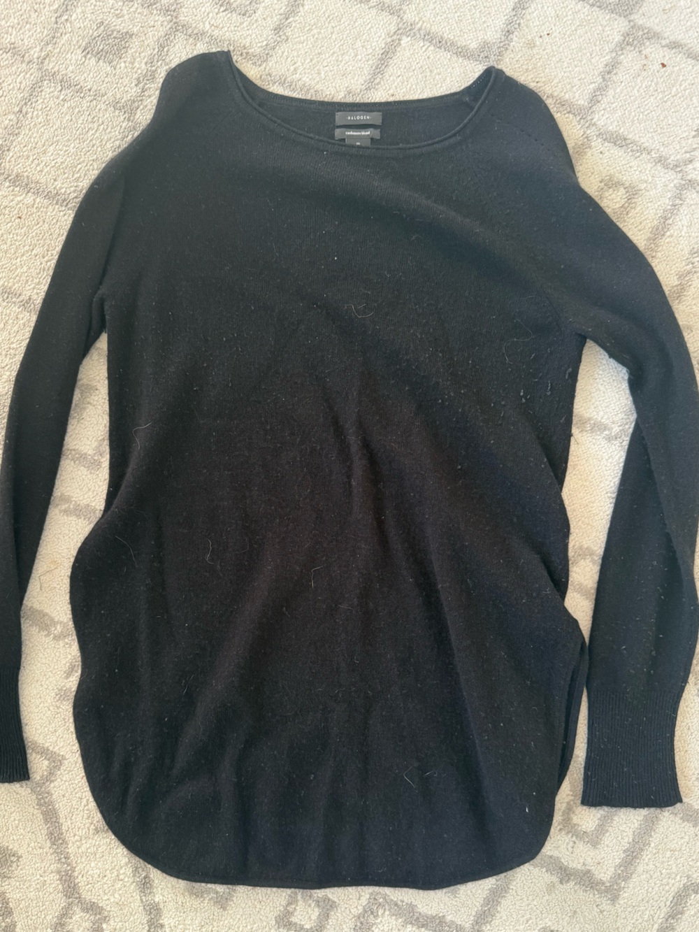 Halogen Black Scoop Neck Sweater